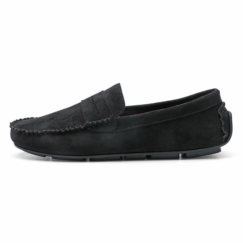 CKVUSAMG Suede Casual Shoes Men's Black
