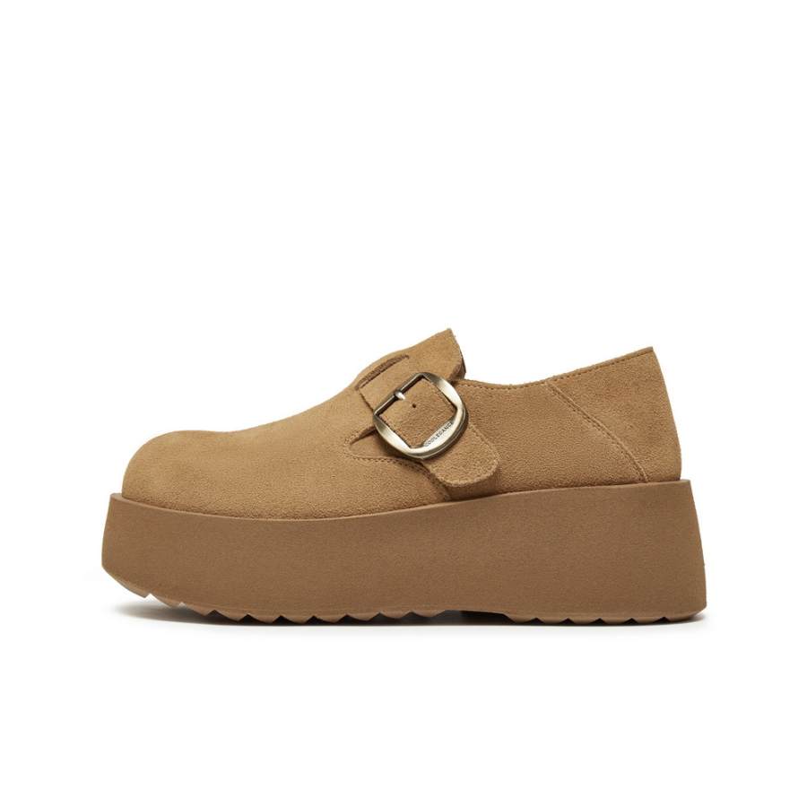 BELLE Toast Family 2 Cow Split Leather Casual Shoes Women's