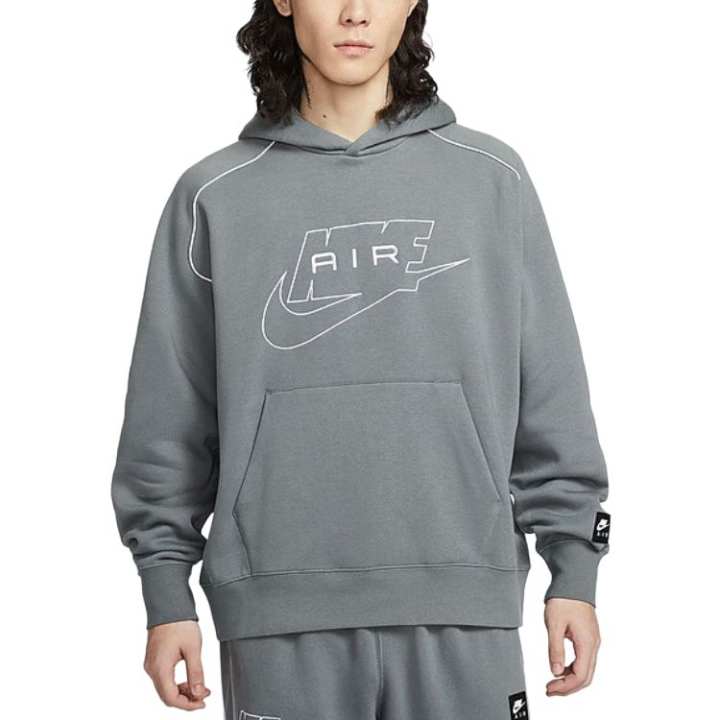 Nike Nike Air Sweatshirts Men's Gray Hooded Moderate