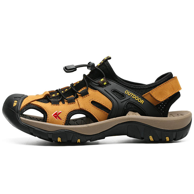 ZANSITE Top Grain Cow Leather Slip Resistant Abrasion Resistant River Trekking Shoes Men's
