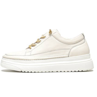 1M8 Slip Resistant, Abrasion Resistant, Height Increasing Low top Skateboard Shoes Men's Beige