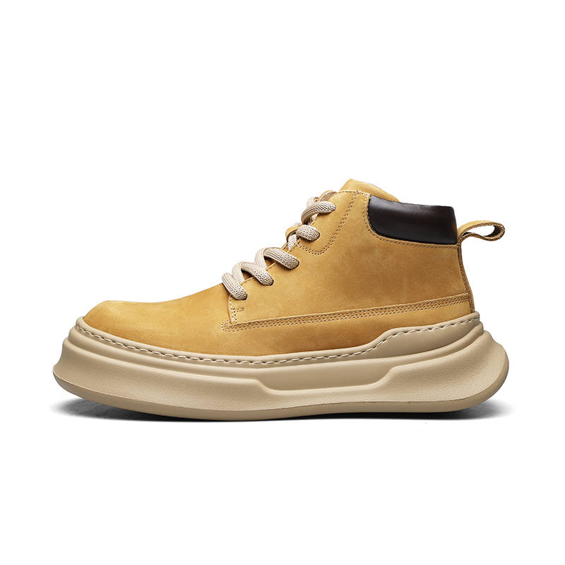 PARDASAUL Cow Leather High top Casual Shoes Men's Yellow