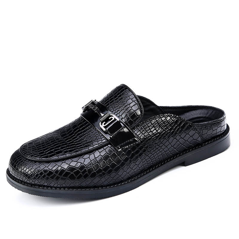 KACHILANG Odor Resistant Closed Toe Slippers Men's Black
