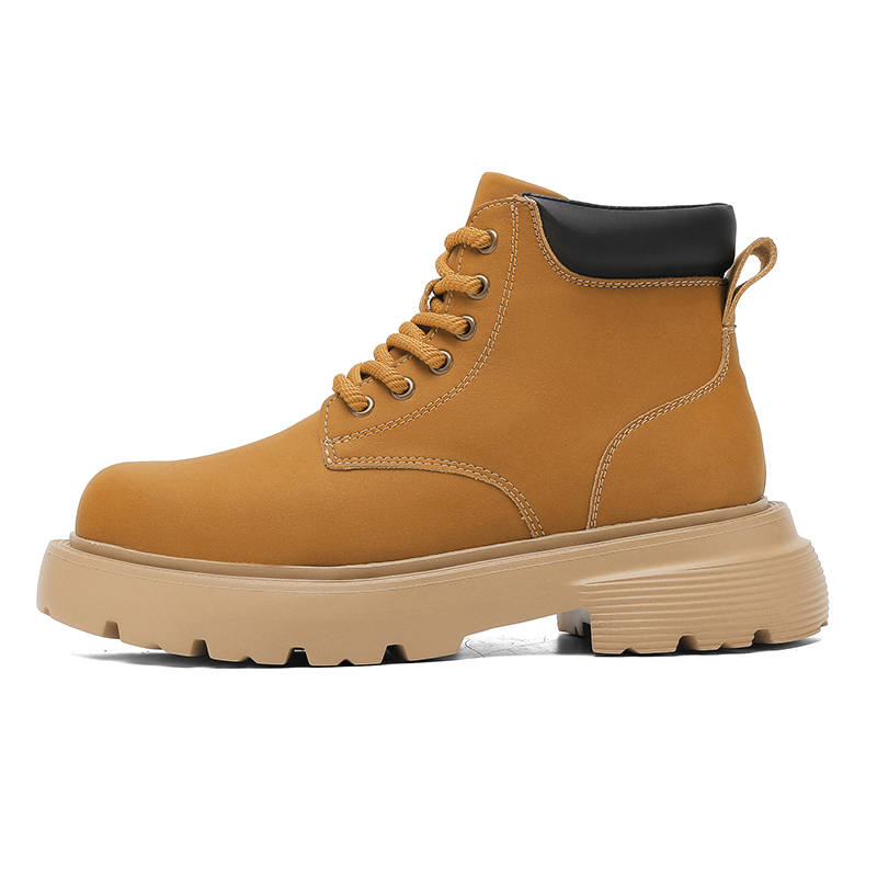 DAISHUTOU DAISHUTOU Cow Split Leather Short Combat Boots Unisex