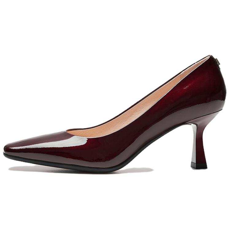 Le Saunda Cow Leather Slim Heel High Heels Women's