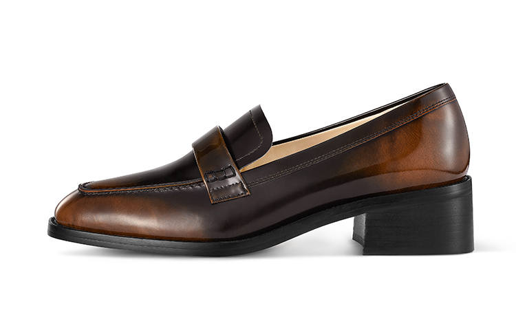 7or9 Count Multi Layer Cow Leather Loafers 3.5cm Women's Brown
