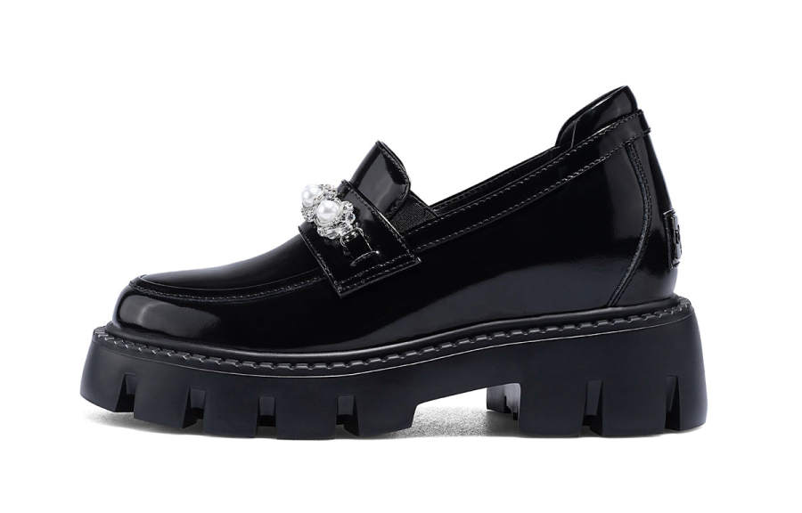 IiJin Fashionable And Versatile Super Light Platform Hidden Wedge Loafers Women's