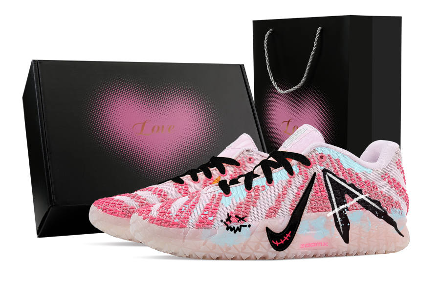 Nike Nike Ja Morant 3 Wild Heart Box Rebound Grip Low top Basketball Shoes Men's Black Pink