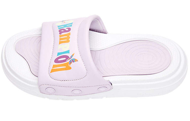 Champion Slide Switch Sports Slippers Women's White Purple