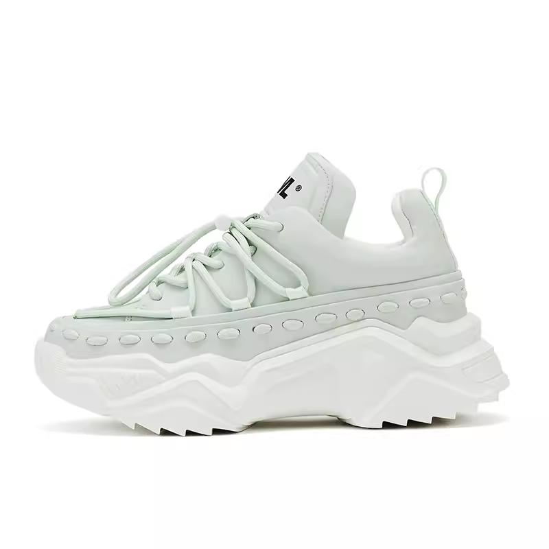VWL Synthetic Leather Chunky Sneakers Women's Mint Green