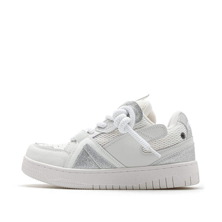 CUCS White Mask Microfiber Leather Slip Resistant Abrasion Resistant Slip Resistant Abrasion Resistant Low top