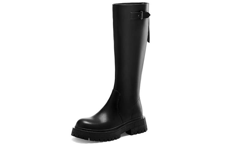 ELLE ELLE Leather Knee high Boots 5CM Women's