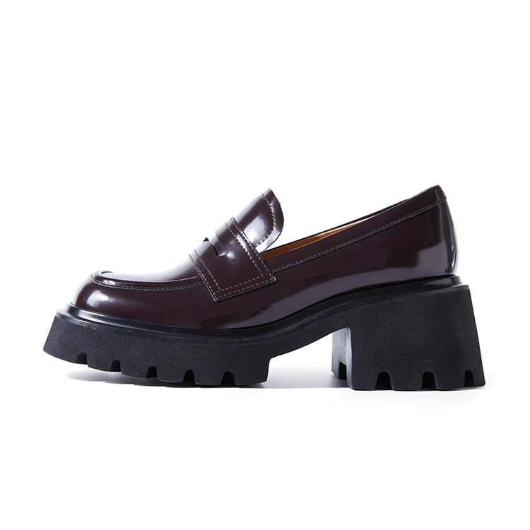 Marie Claire Loafers 6CM Women's Truffle Wine Brown