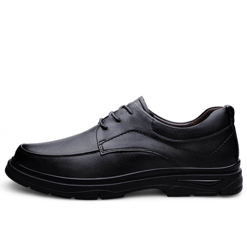 CITONGXIANSHENG Top Grain Cow Leather Casual Shoes Men's Black