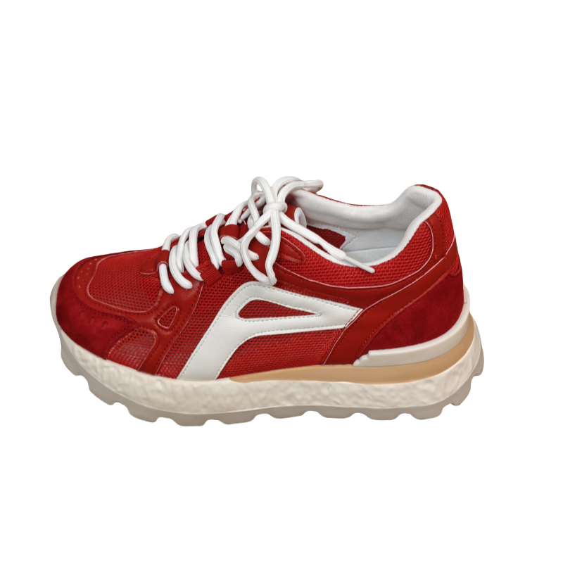 QING MISS Lightweight Height Increasing Low top Casual Shoes Women's Red