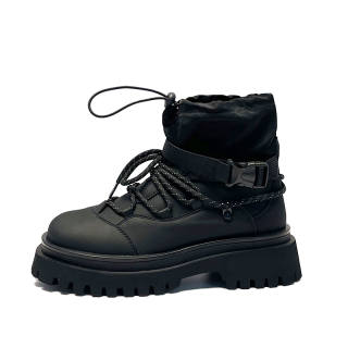 JIPOSEN Ankle Boots Unisex Black