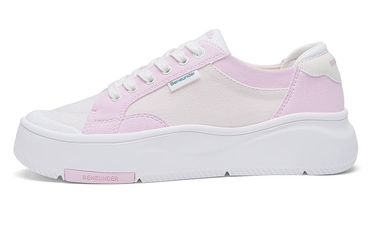 BENEUNDER Street Travel Abrasion Resistant, Lightweight, And Breathable Low top Canvas Shoes Women's Light Begonia Pink