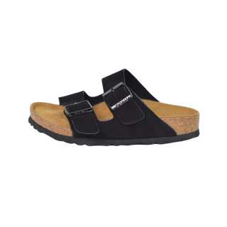 Boku Cow Suede One Strap Sandals Unisex Black