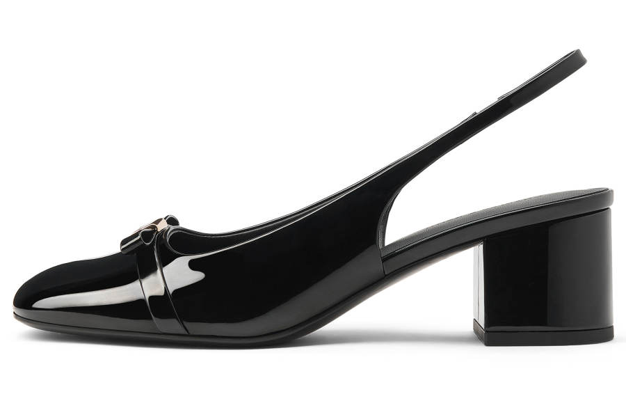 CHARLES&KEITH Small Ck Pu Block Heel High Heels 5.7cm Women's