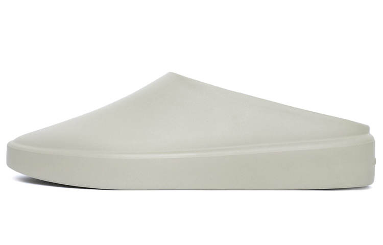 Fear Of God Rubber Sole Slip Resistant Closed Toe Slippers Unisex Light Gray
