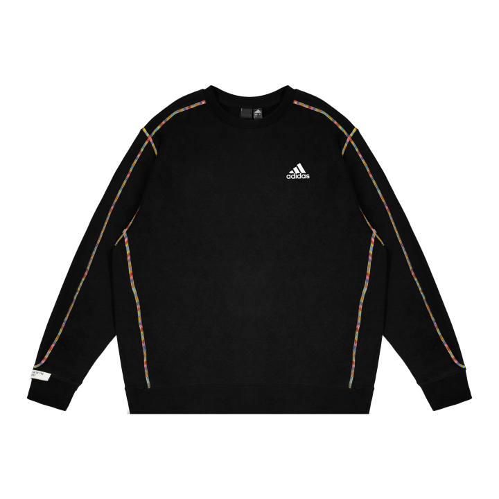 Adidas Adidas LABEL Sweatshirts Unisex Black Crew Neck Moderate Regular