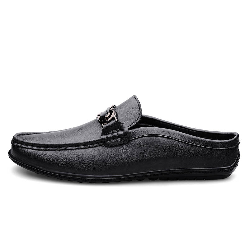 YINGLUNQISHI Slip Resistant Slip Resistant Closed Toe Slippers Men's Black