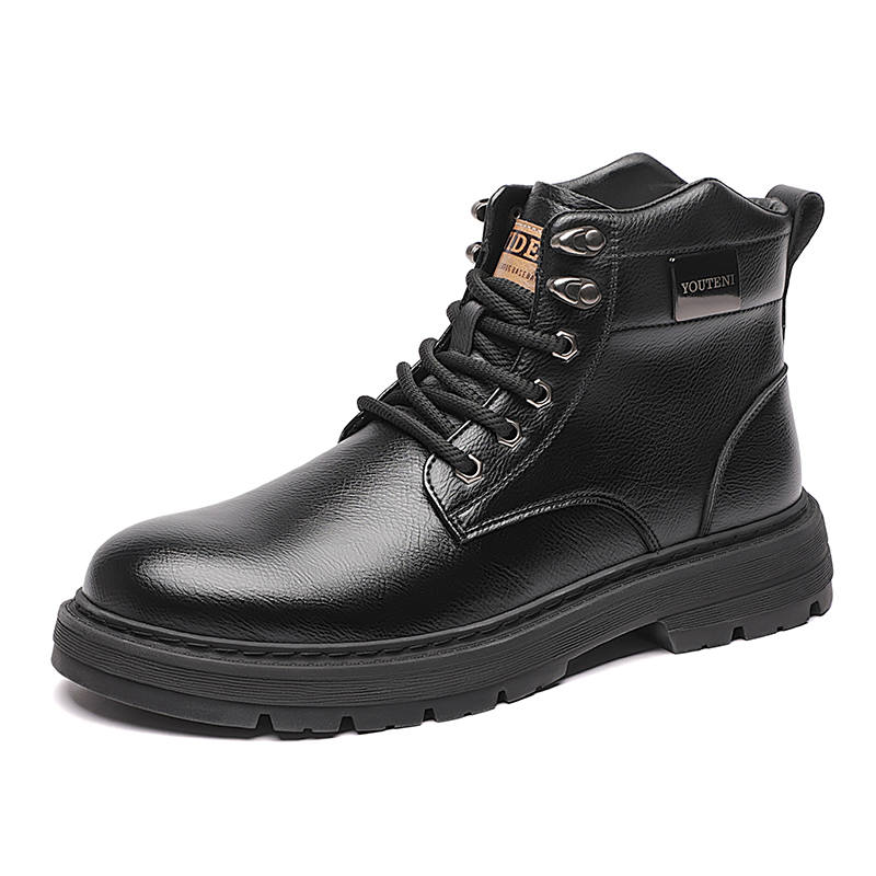 KACHILANG KACHILANG Synthetic Leather Short Combat Boots Men's