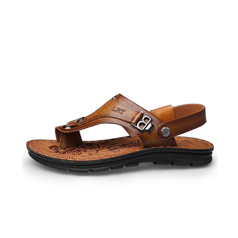 LAORENTOU Slip Resistant Massage Flip Flops Men's