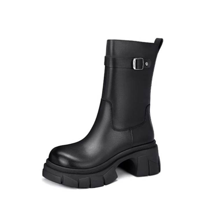 JESSICA SOPHIA Top Grain Cow Leather Ankle Boots Women's