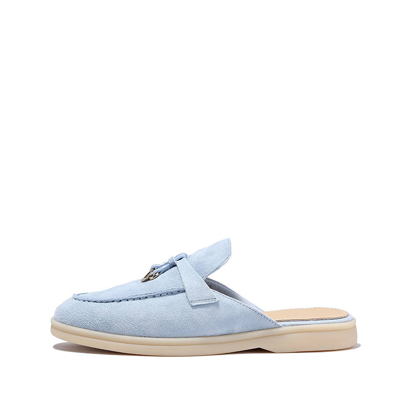 Brut Ros′e Rubber Sole Stitching Metal Abrasion Resistant Slip Resistant Closed Toe Slippers Women's