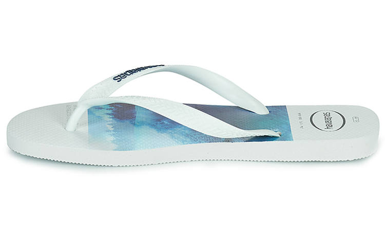 Havaianas Rubber Sole Flip Flops Men's White Blue