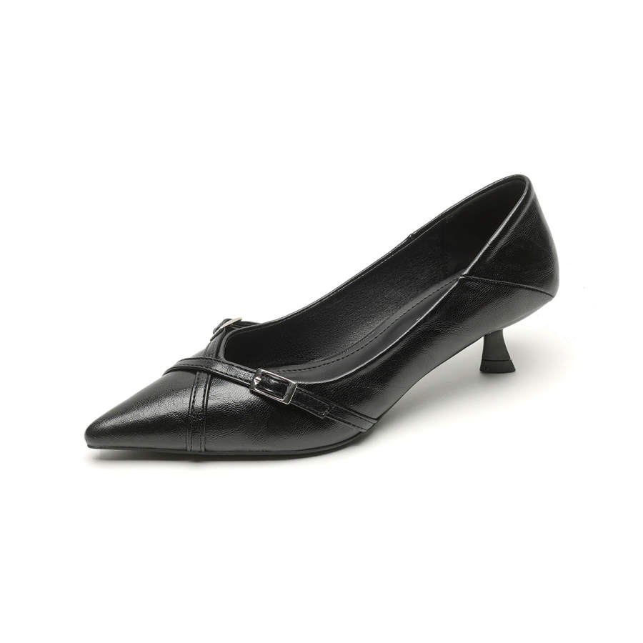 QITUMAUL Microfiber Leather Slim Heel High Heels Women's