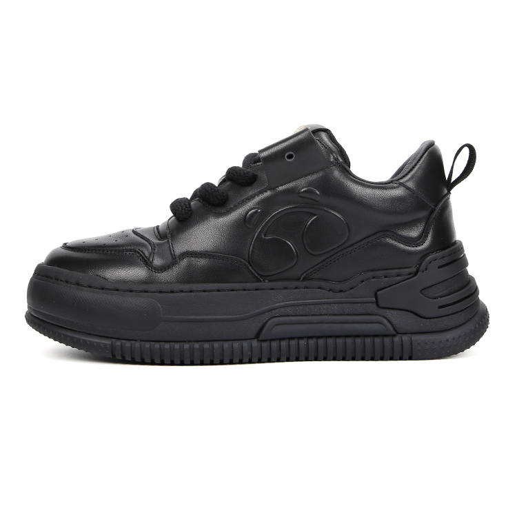 KAIMALONG Cow Leather Slip Resistant Abrasion Resistant Low top Skateboard Shoes Men's