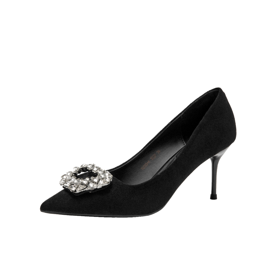 GUDIANFENGDU PU, Textile Slim Heel High Heels 8cm Women's