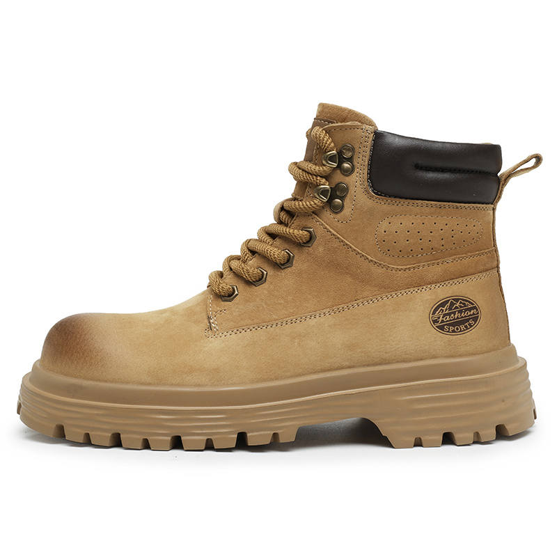 DAISHUTOU DAISHUTOU Top Grain Pig Leather Platform Short Combat Boots Unisex