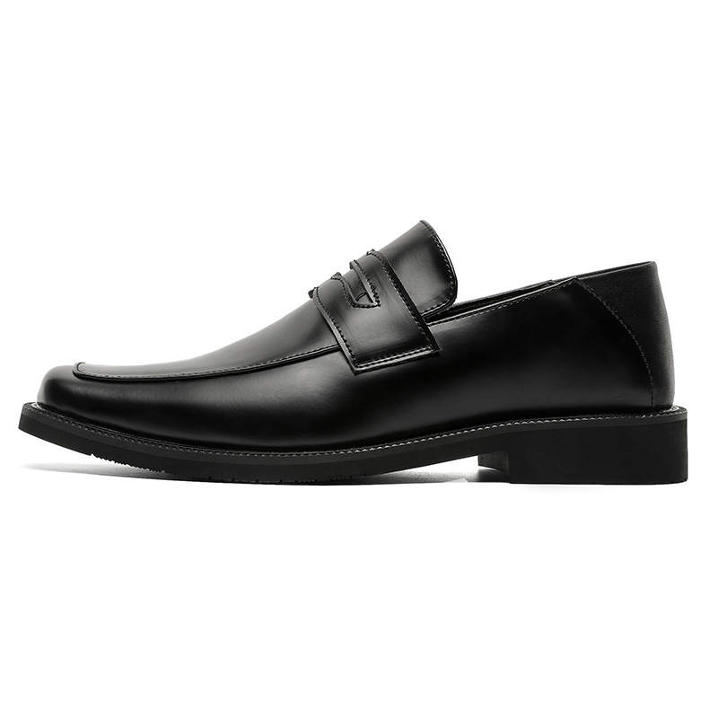 WEISHIBANGWEI Microfiber Leather Dress Shoes Men's Black