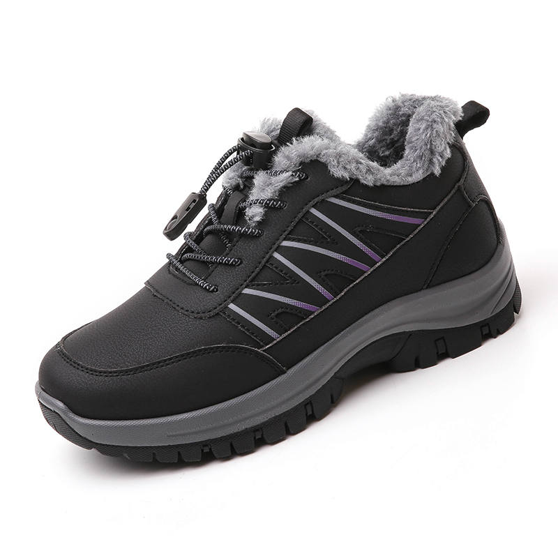 XINNUO Synthetic Leather Fleece Lined Thermal, Comfortable And Versatile High top Casual Shoes Women's