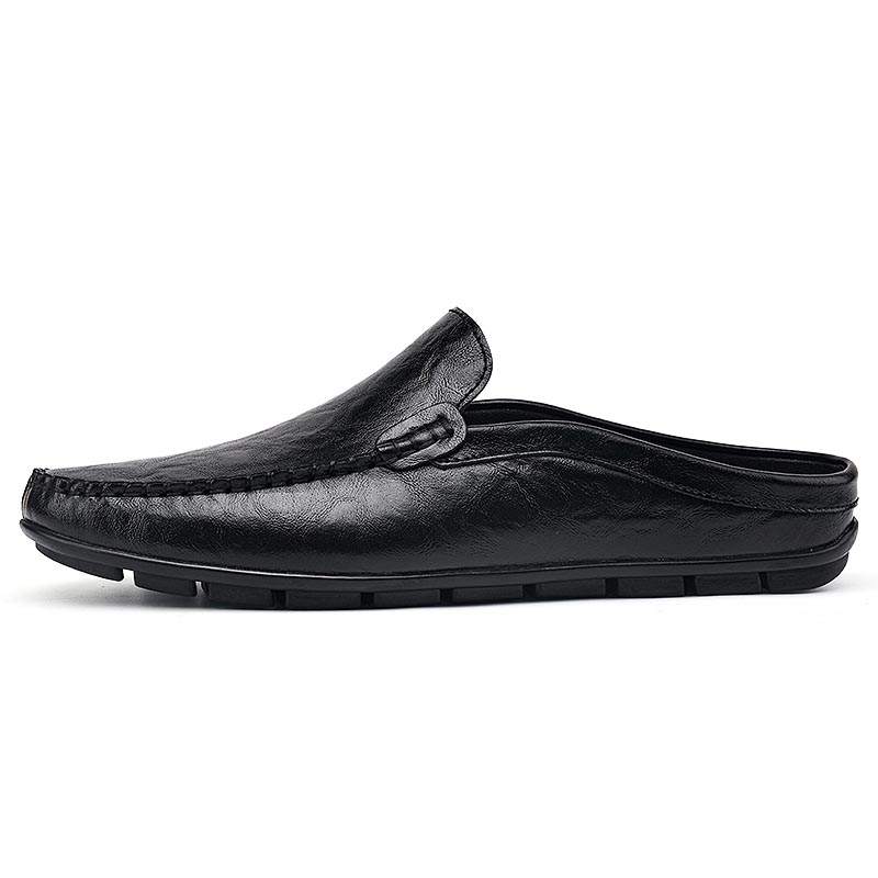 XIMO BULL Cow Split Leather Men's Casual Shoes Men's Black