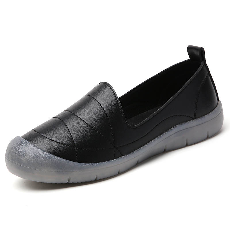 Reivantix Reivanti Cow Split Leather Casual Shoes 2.5cm Women's Black