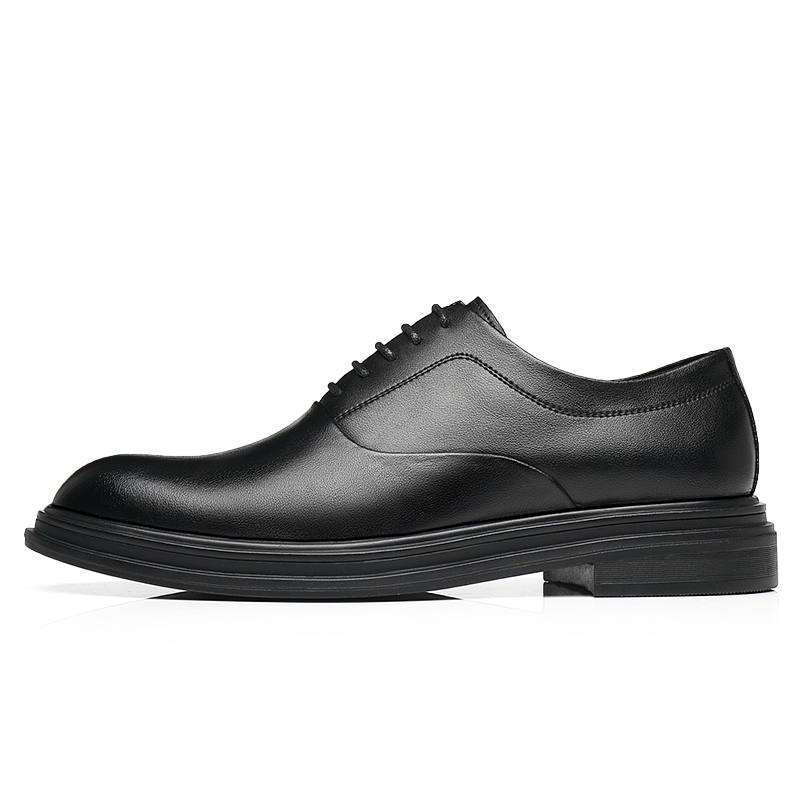 Shanpijiang Cow Split Leather Dress Shoes Men's Black