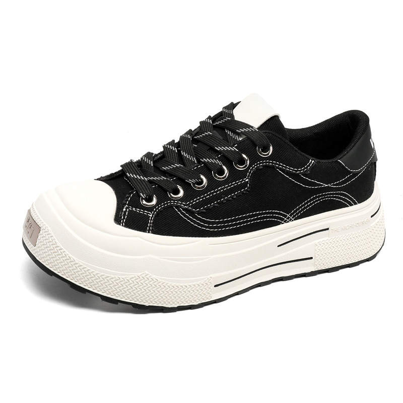 WEISHIBANGWEI Canvas Breathable Height Increasing Low top Casual Shoes Unisex