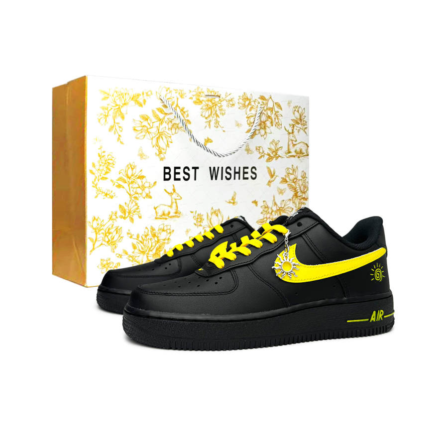 Nike Nike Air Force 1 Radiant Radiance Synthetic Leather Height Increasing Height Increasing Low top Skateboard Shoes Unisex