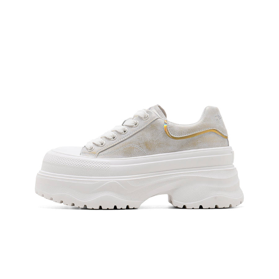 C°BANNER Synthetic Leather Low top Chunky Sneakers Women's Gold