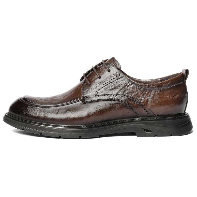 BELLE Casual Leather Shoes Men's Low Top Black, Brown