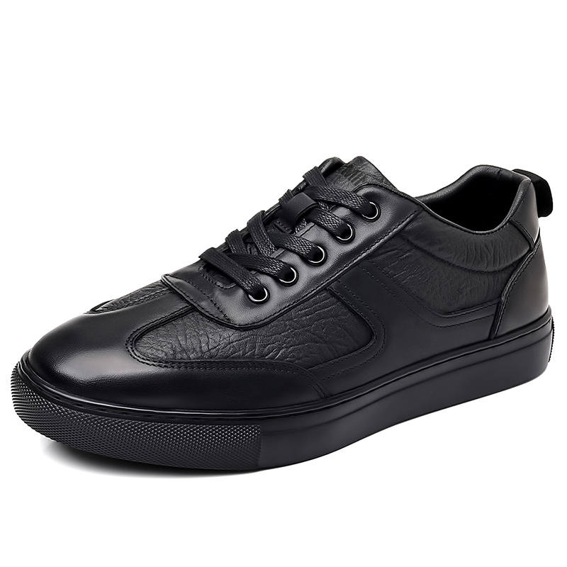 YIMINU Breathable Abrasion Resistant Breathable And Wear resistant Low top Skateboard Shoes Men's Black