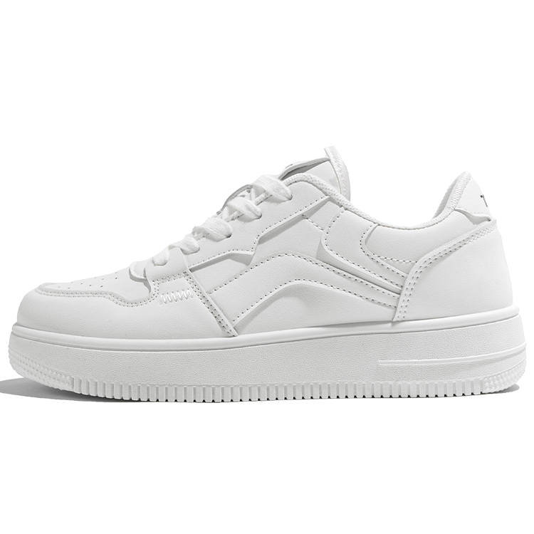 TUOPIN Maris Sal Milk Synthetic Leather Breathable Height Increasing Low top Skateboard Shoes Women's