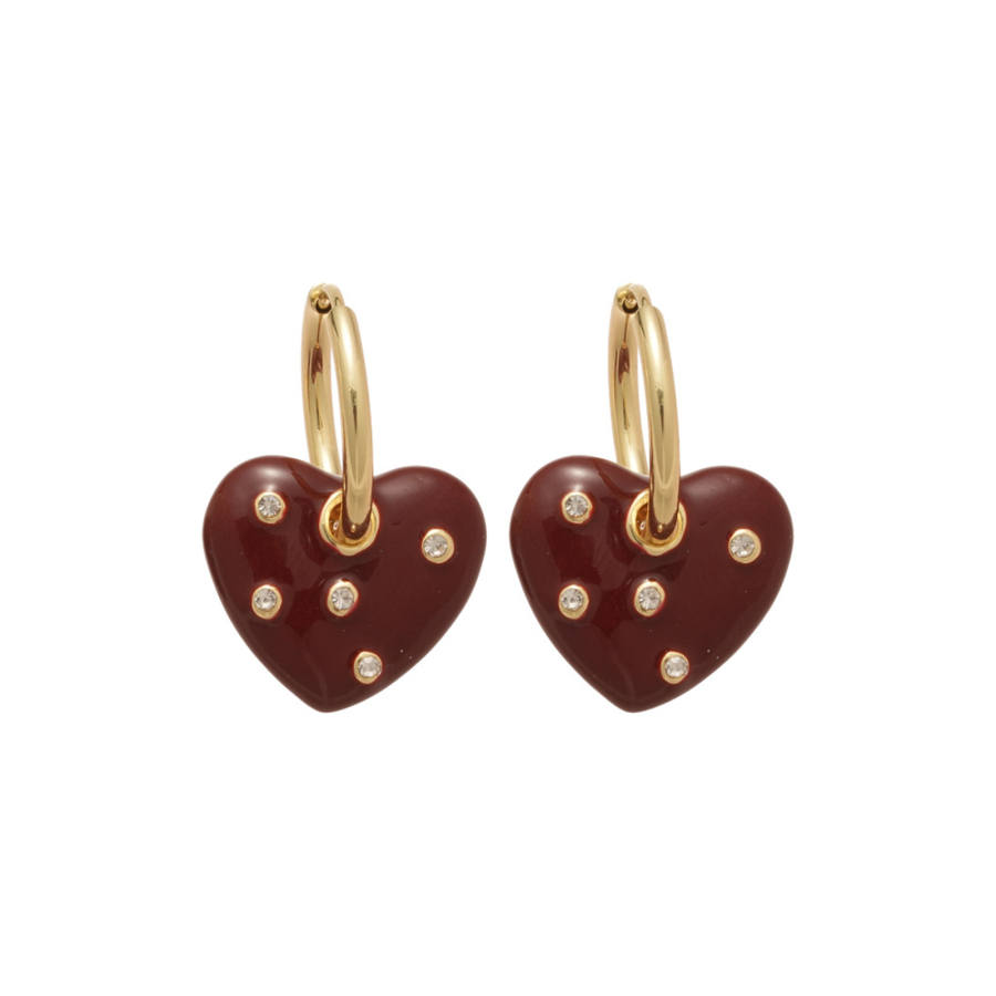 Barbie Rhinestone, Glue Drip/Copper Alloy Earrings Women's