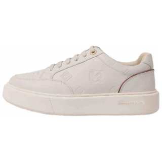 DIKENI Cow Leather Slip Resistant Slip Resistant Low top Skateboard Shoes Men's Ecru