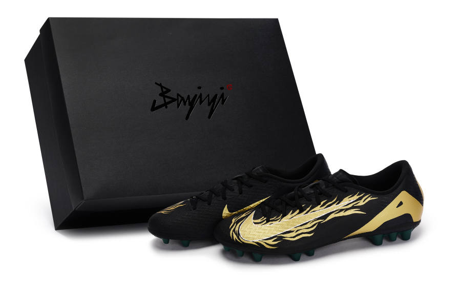 Nike Nike Mercurial Vapor 16 Abrasion Resistant Abrasion Resistant Soccer Shoes Unisex Black Gold