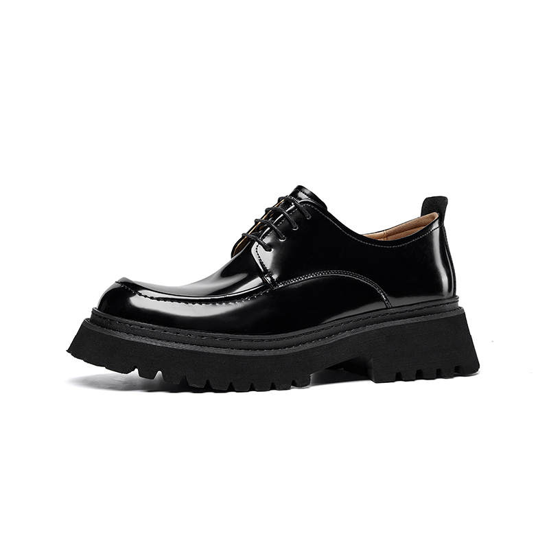 Hautton Jeans Cow Leather Casual Shoes Men's Black